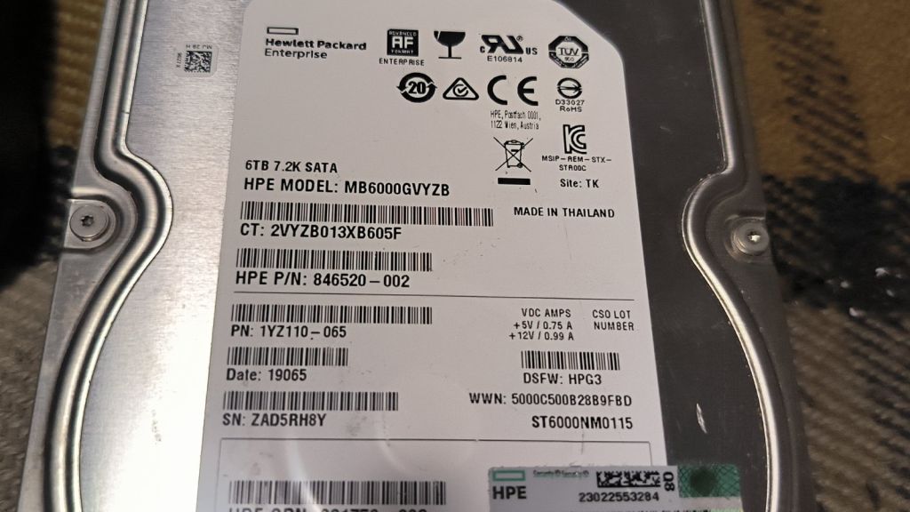 Жорсткий диск HDD Hewlett Packard Enterprise MB6000GVYZB 6TB №18 - фото фото фото 3