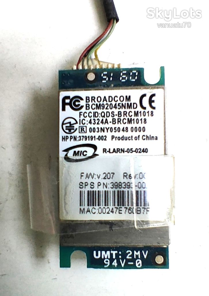 Bluetooth модуль Broadcom BCM92045NMD  (6017B0198901)  HP ProBook 4510s, 4515S - фото фото фото 0