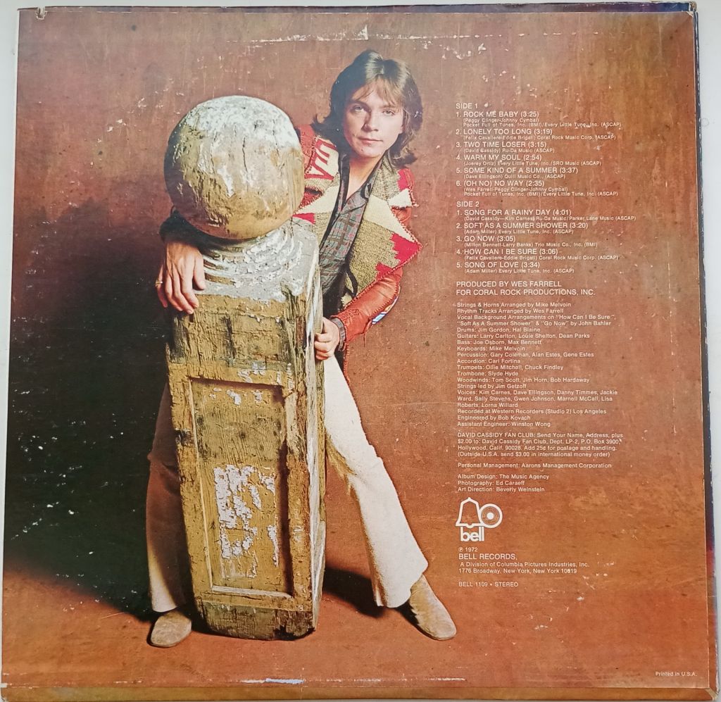 DAVID CASSIDY Rock Me Baby LP EX - фото фото фото 1