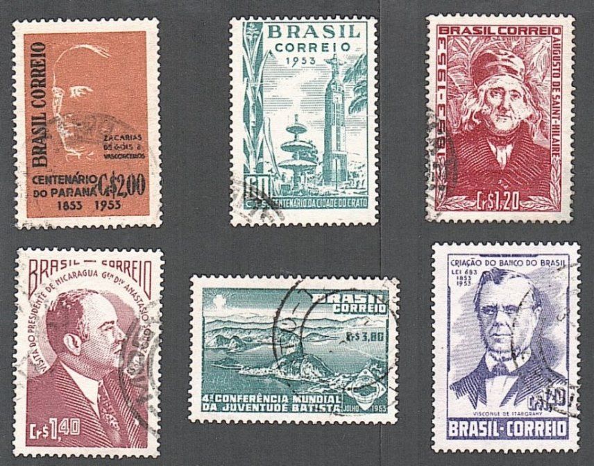 Бразилия  (1953) Подборка марок. Персоналии, местные виды - фото фото фото 0