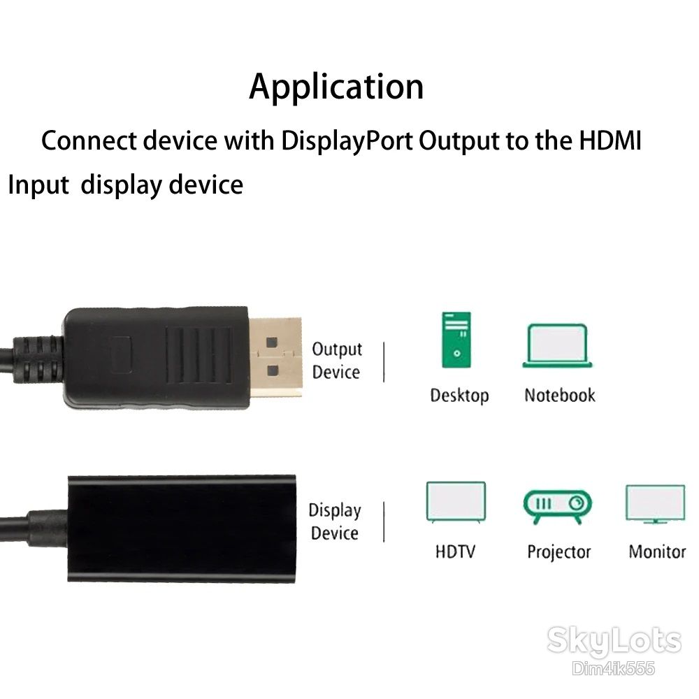 Адаптер переходник DisplayPort - HDMI 25см - фото фото фото 2