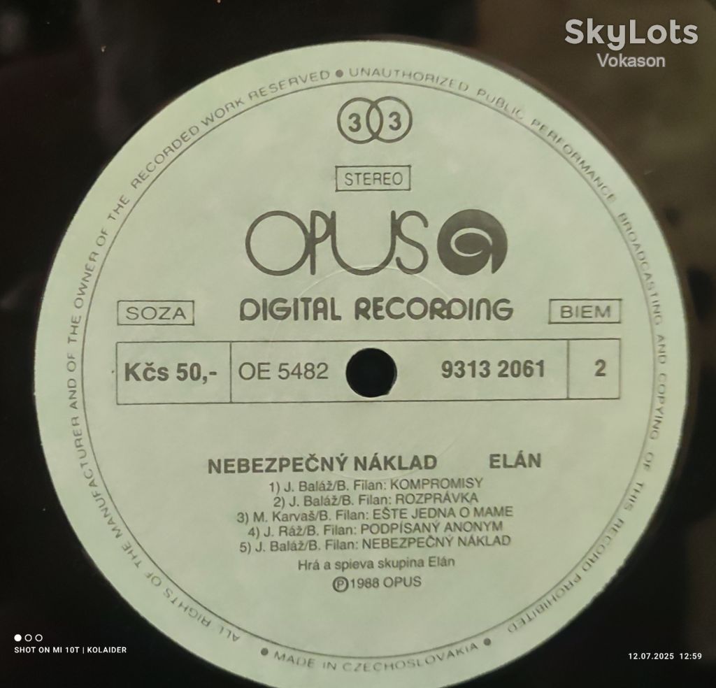 Elan - Nebezpecny naklad - 1988  NM/MINT - фото фото фото 2