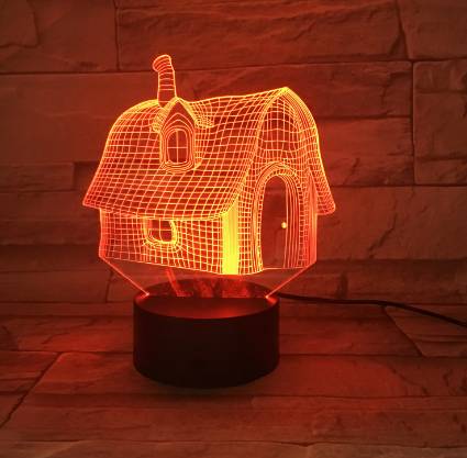 Казковий будиночок багатоквтна лампа 3d візуальні світлодіодні нічні вогні для дітей нічник - фото фото фото 4