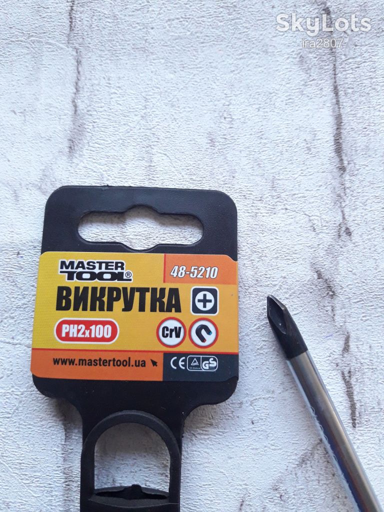 Викрутка хрестова магнітна PH2 х 100мм MASTERTOOL  48-5210 - фото фото фото 1