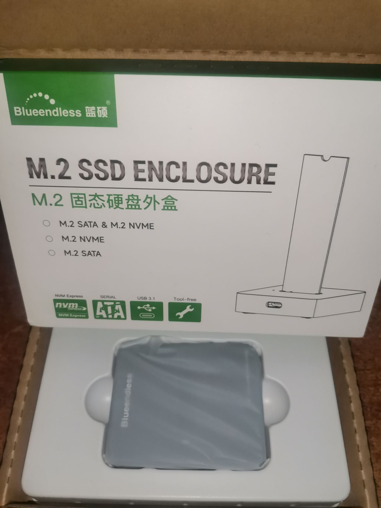 Док-станція для М.2 Blueendless External SSD Hard Disk M.2         (SATA i NVMe) - фото фото фото 3