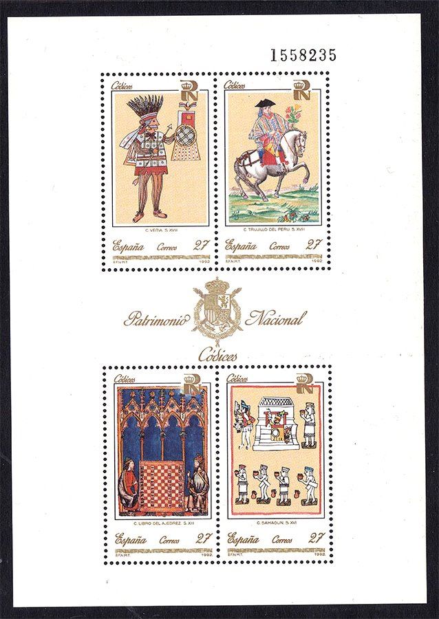 Испания  1992 г  MNH блок - искусство - фото фото фото 0