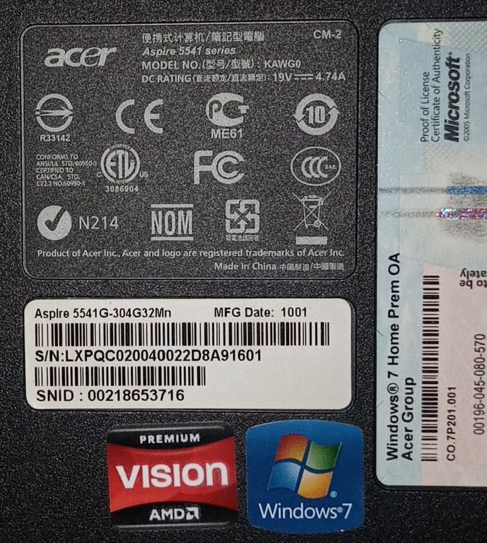 Корпус з ноутбука Acer Aspire 5541G - фото фото фото 7