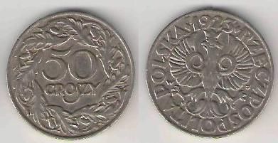 Польша  50 грош 1923 г. - фото фото фото 0