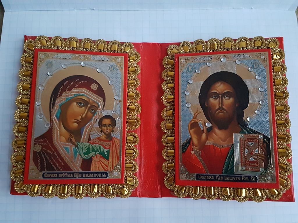 Икона книжечка, Иисус и Богородица - фото фото фото 2