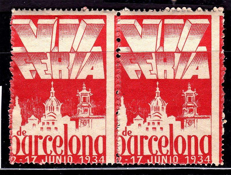 Испания  Барселона 1934 г  MNH - не почта - пара - фото фото фото 0