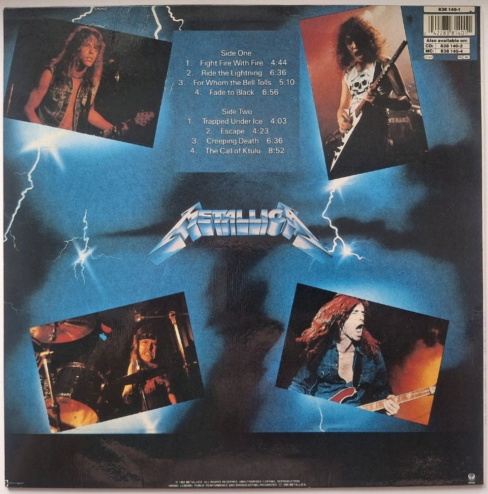 Metallica - Ride The Lightning - 1984.   (LP). 12. Vinyl. Пластинка. Rare. - фото фото фото 1