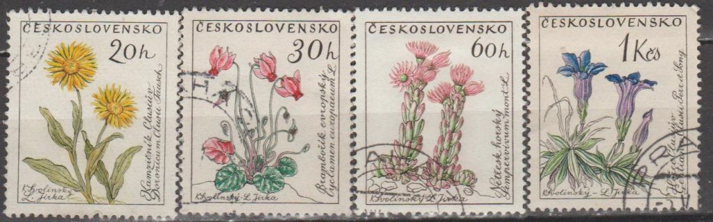 Чехословакия Чехословаччина 1960 флора цветы - фото фото фото 0