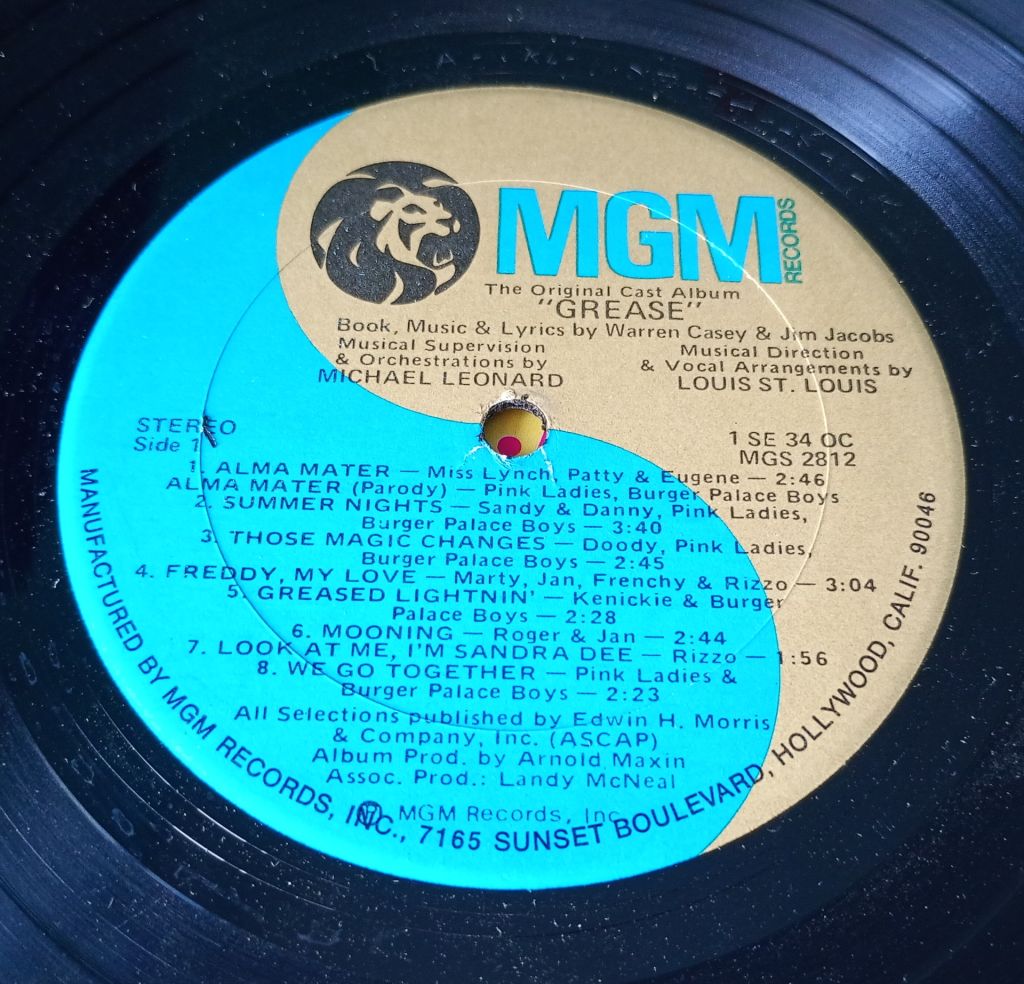 VARIOUS Grease - The Original Broadway Cast Album  LP VG-/EX - фото фото фото 2