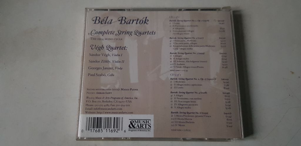 Bela Bartok Complete String Quartets 2CD фірмовий - фото фото фото 1