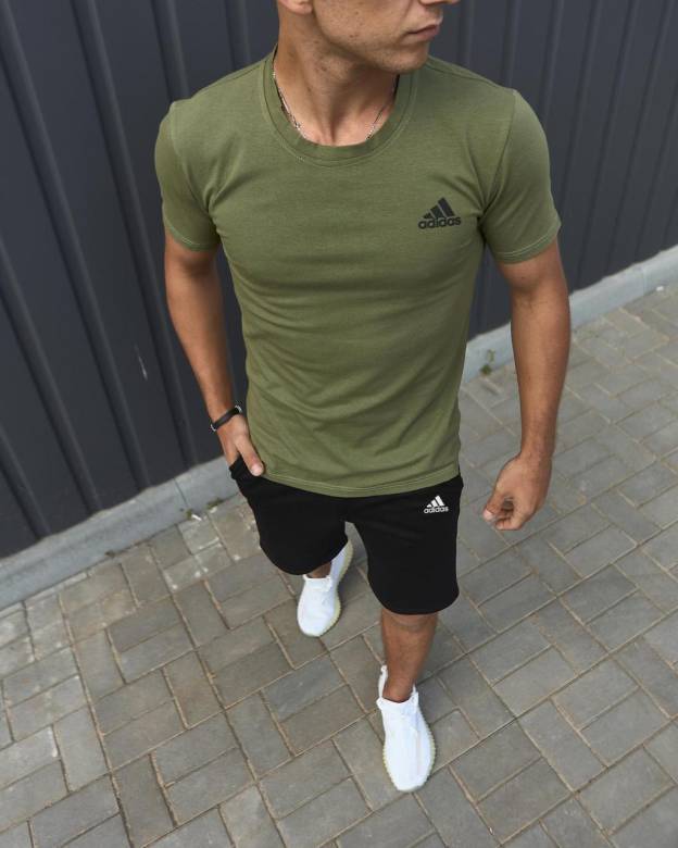 Футболка Adidas хаки - фото фото фото 5