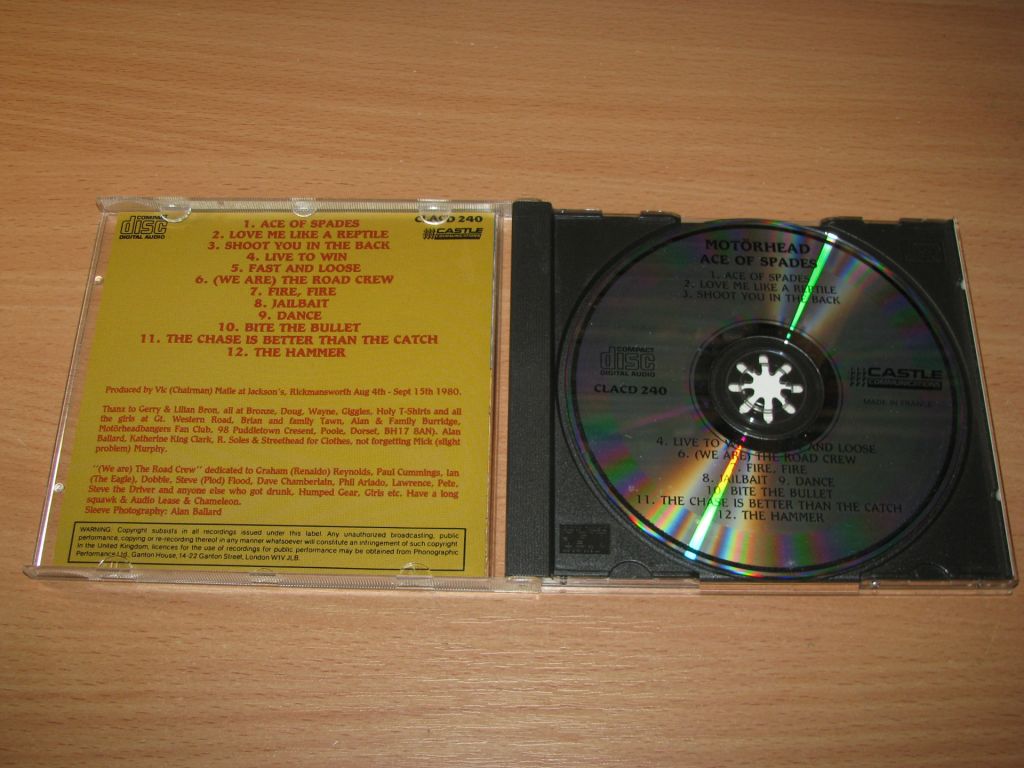 MOTORHEAD - Ace Of Spades    (1991 Castle France) - фото фото фото 1