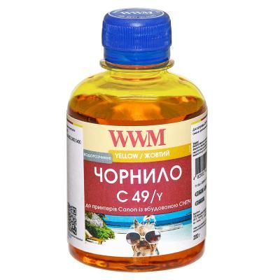 Чернила WWM CANON GI-490 200г Yellow       ( C49/Y ) - фото фото фото 0