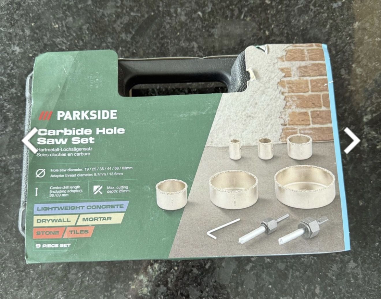 набір коронок Parkside Carbide Hole Saw Set - фото фото фото 1