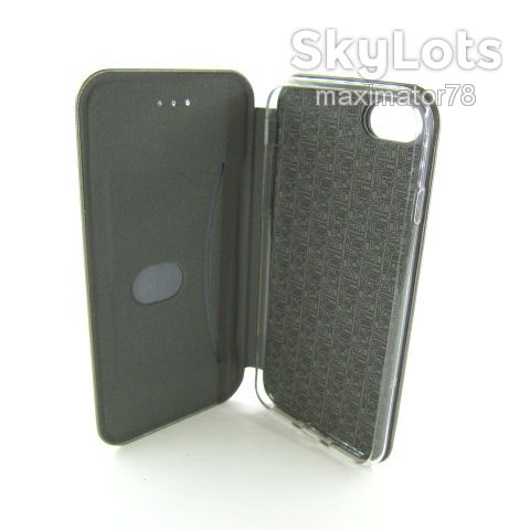 КОЖАНЫЙ ЧЕХОЛ КНИЖКА Apple iPhone 7 8 ASPOR silver - фото фото фото 2