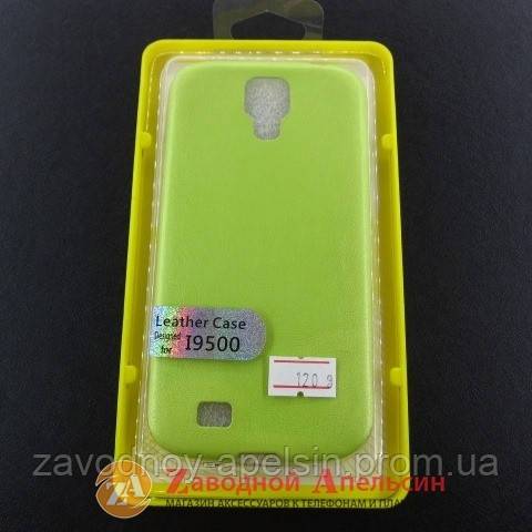 Samsung i9500 S4 защитный чехол кожа green - фото фото фото 1