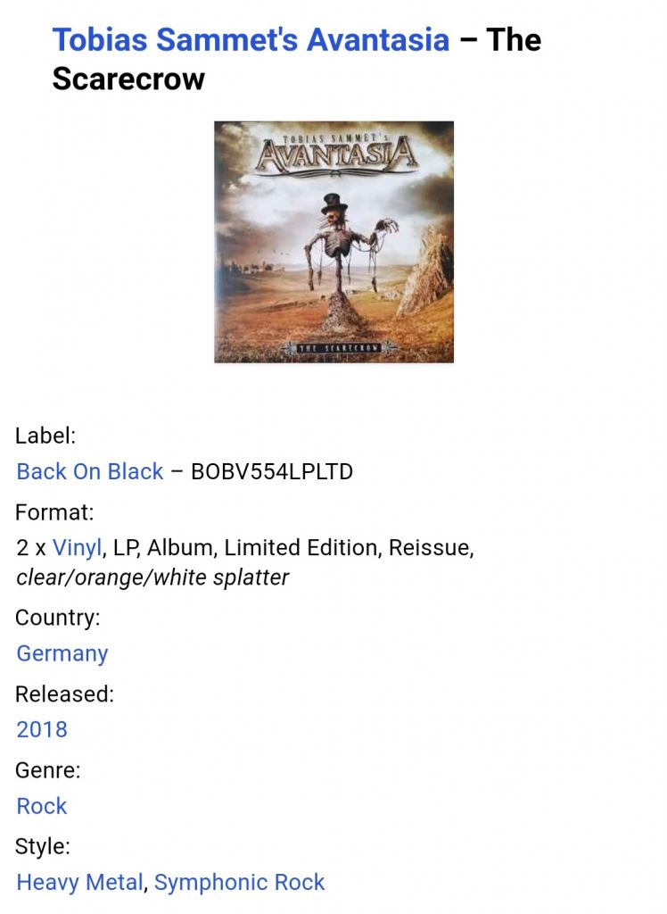 Avantasia - The Scarecrow - 2008.    (2LP). 12. Vinyl. Пластинки. Europe. S/S. - фото фото фото 2