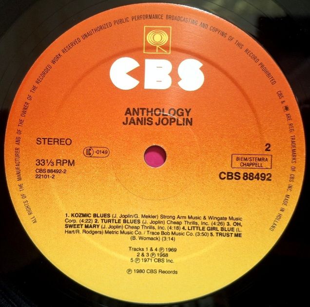 Janis Joplin - Anthology - 1968-71.  (2LP). 12. Vinyl. Пластинки. Holland. - фото фото фото 4