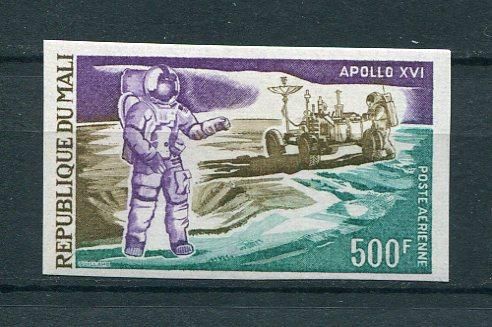 Мали Mali Space 1972 Mi 332 Imperf Apollo 16  MNH  Cv 18, - фото фото фото 0