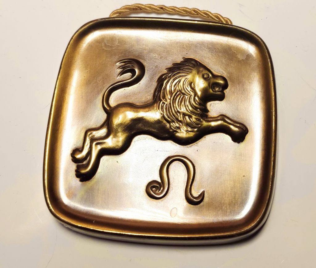 *  8.5 см бронза лев. знак зодиака - панно подвеска - фото фото фото 0
