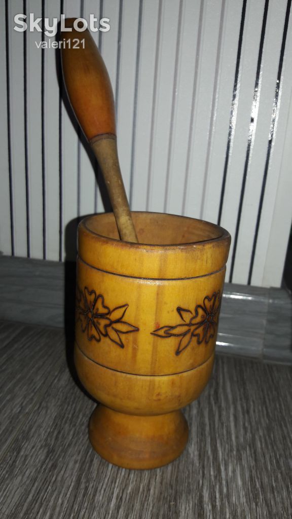 Ступка дерево СССР - фото фото фото 1