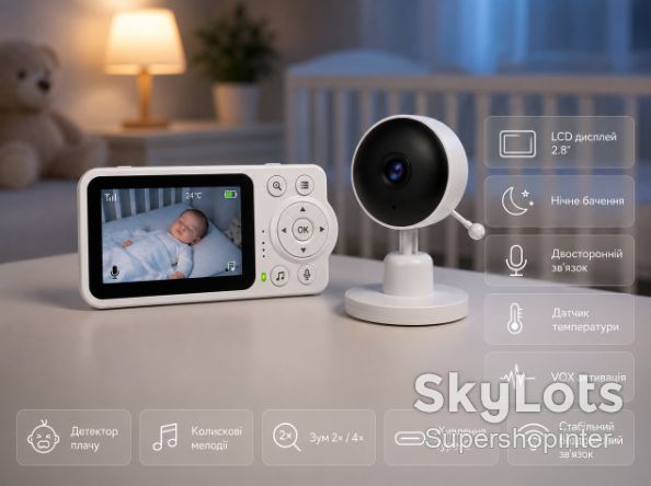 Видеоняня C3 с LCD-дисплеем 2,8дюйма / Видеоняня с ночным видением и двусторонней связью - фото фото фото 5