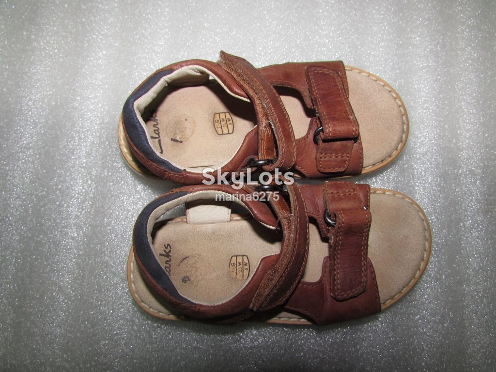 Clarks ~ КОЖАНЫЕ БОСОНОЖКИ САНДАЛИИ ~ р 25 /15,7 см - фото фото фото 3