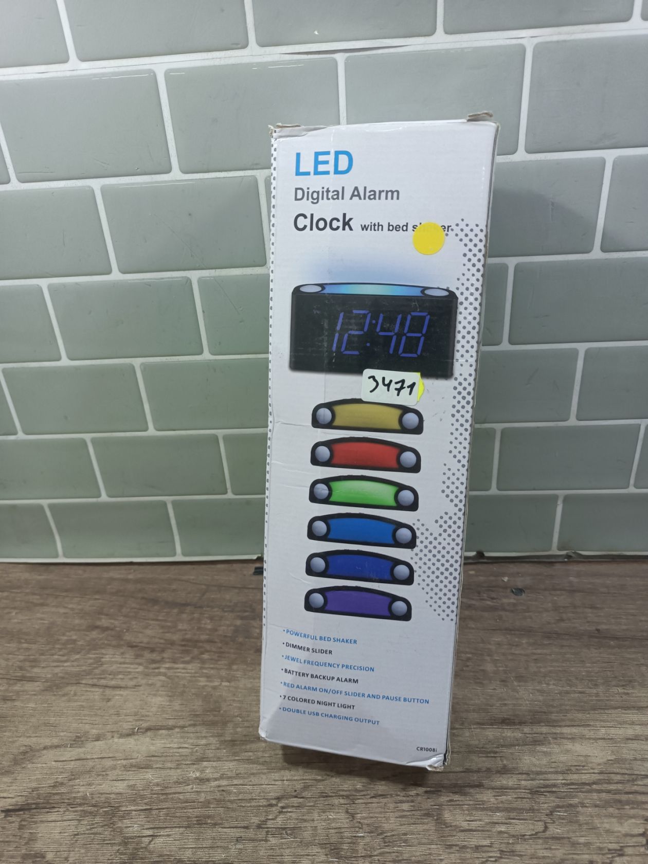 LED цифрові настільні годинники з вібрацією 3471 - фото фото фото 1