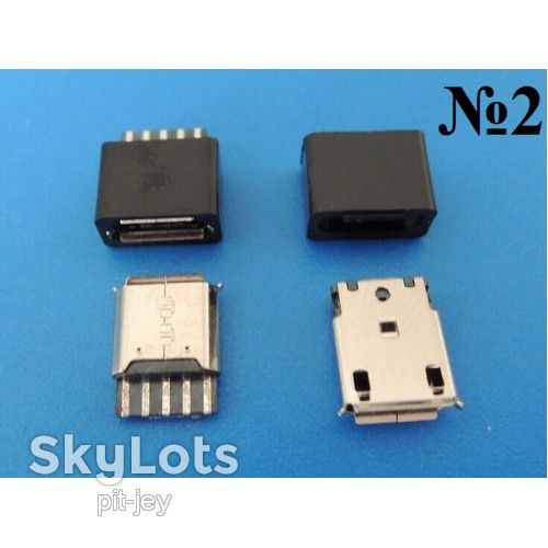 Разъем, гнездо micro USB вход, 5PIN, мама №2 - фото фото фото 0