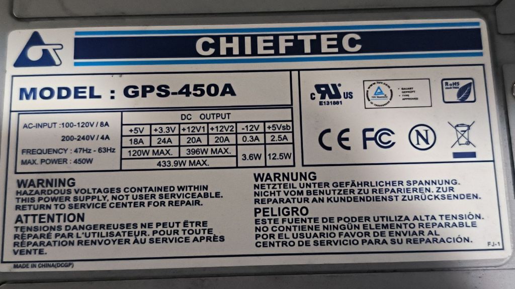 Блок живлення Chieftec Smart GPS-450A 450W - фото фото фото 2