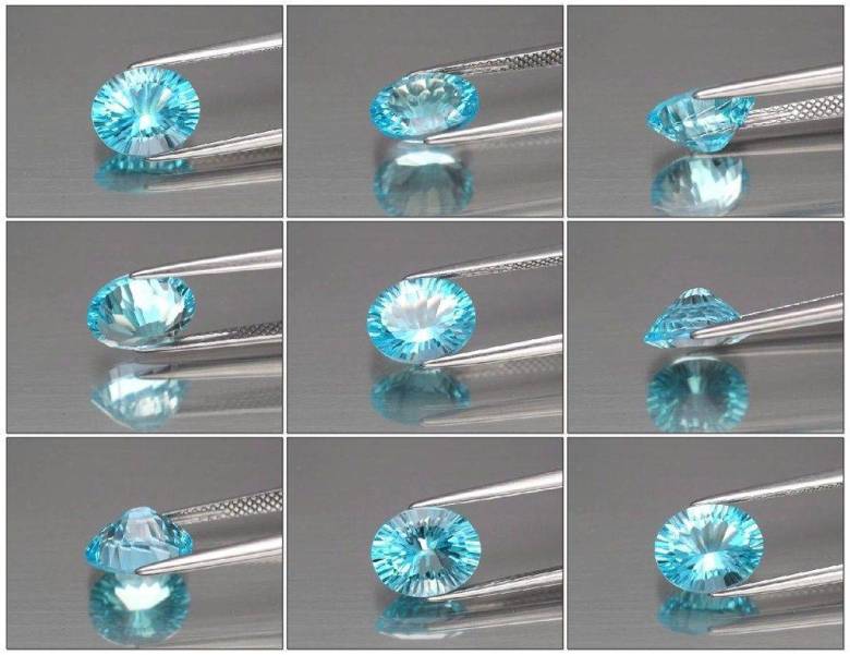 Натуральный топаз голубой 2.78ct 9.6x7.8mm - фото фото фото 1