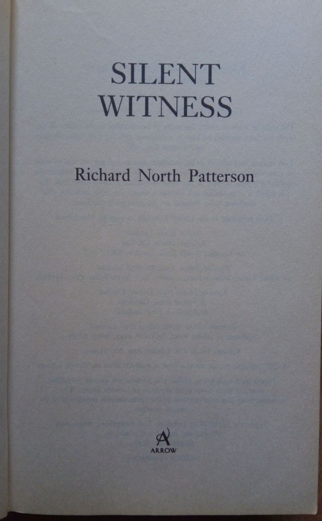 Silent Witness Richard North Patterson English на Английском книга - фото фото фото 1