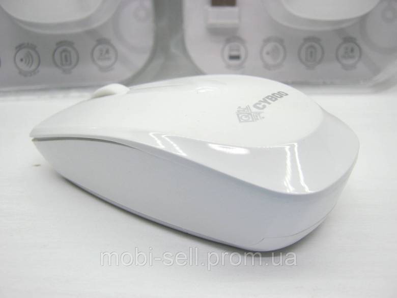Миша бездротова Cyboo White 2.4 GHz Optical Mouse, 3V / ААA - фото фото фото 5