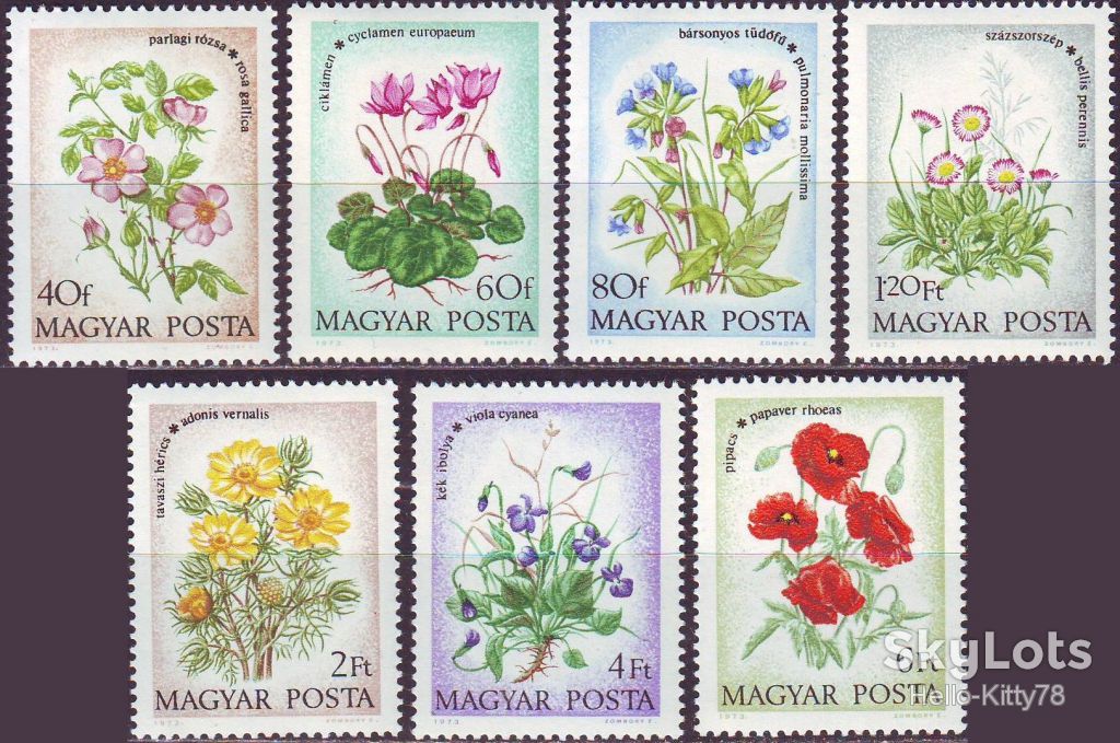 Венгрия 1973 флора цветы Mi 2887-2893 MNH - фото фото фото 0