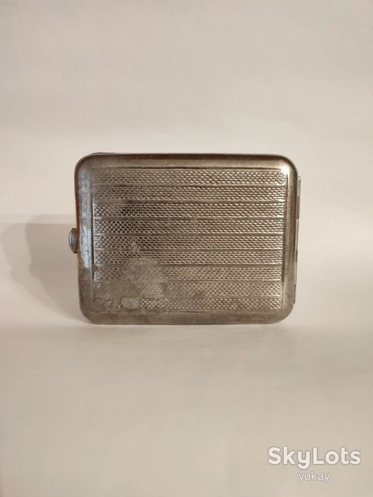 Вінтажний портсигар Три богатиря, латунь з хромовим покриттям, 1960-1970-ті, СРСР - фото фото фото 1