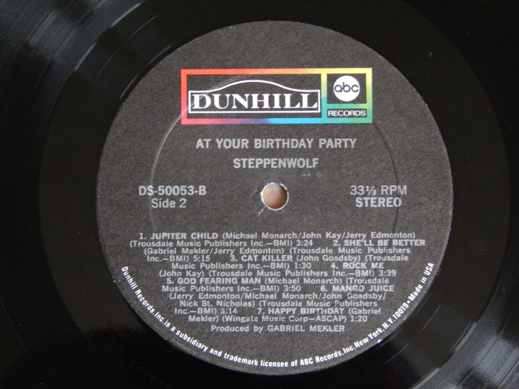 Steppenwolf ‎– At Your Birthday Party  (ABC/Dunhill Records ‎– DSX-50053, US) EX/EX - фото фото фото 4