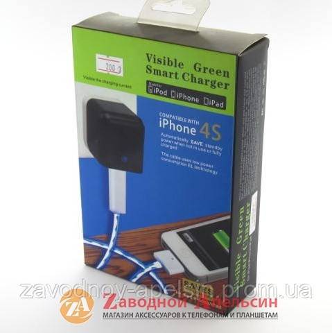 USB кабель Visible Green iPhone 30pin - фото фото фото 1