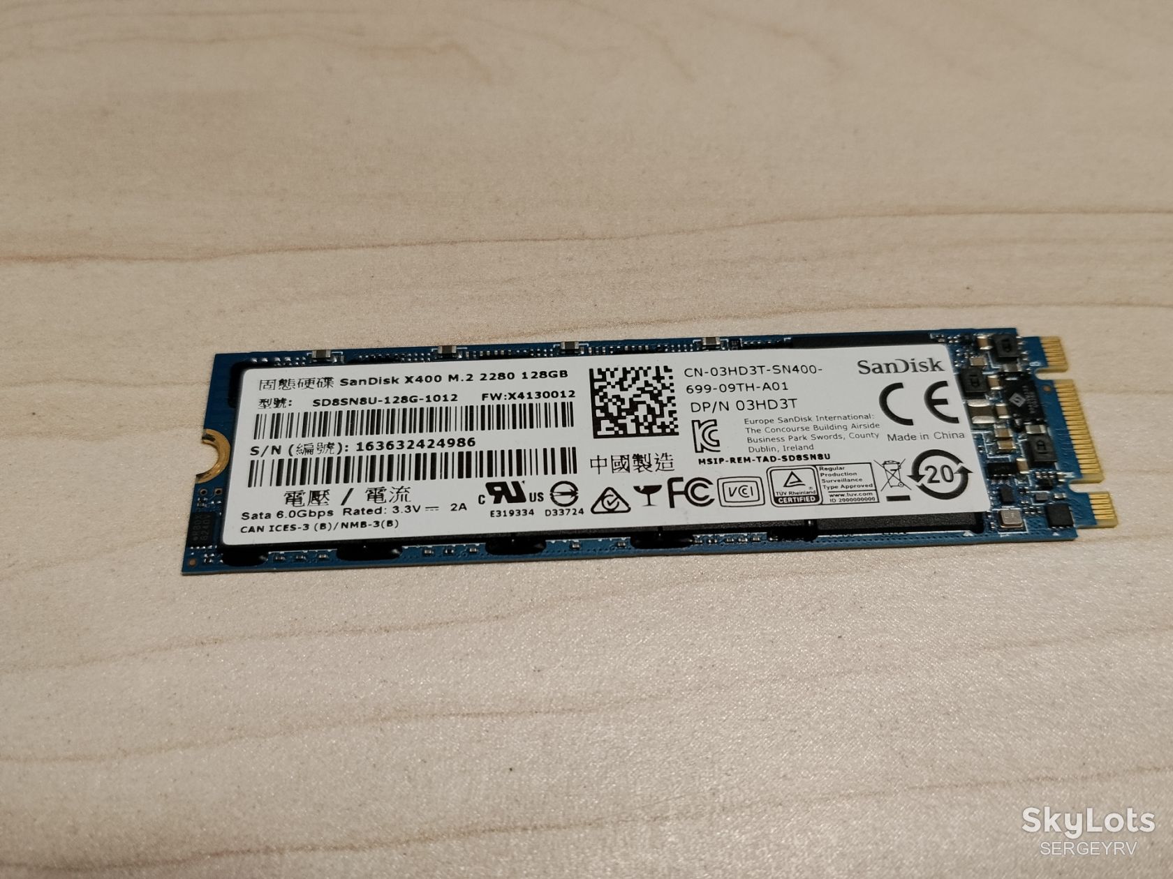 SSD накопичувач 128GB SanDisk X400 m.2 2280 - фото фото фото 0