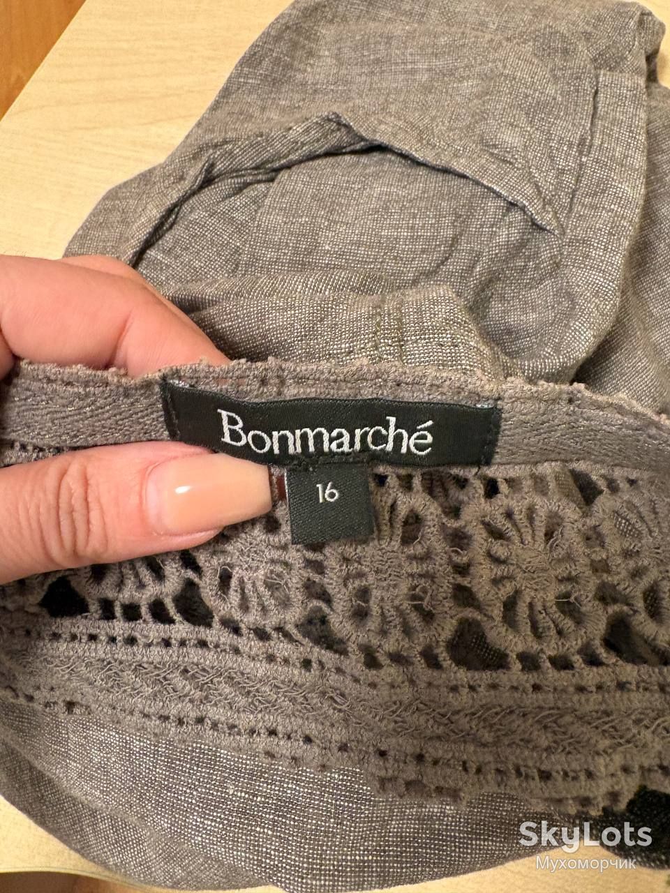 XXL XXXL батал лляна сукня Bonmarche льон - фото фото фото 4