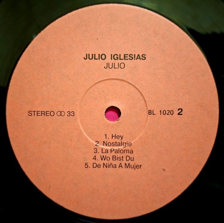 Julio Iglesias - Julio - 1983.  (LP). 12. Vinyl. Пластинка. Rare. - фото фото фото 3