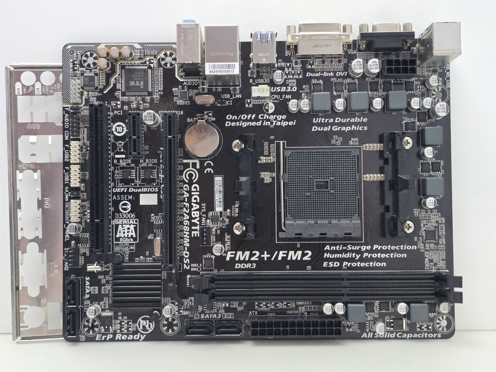 Материнская плата sFM2+ GIGABYTE GA-F2A68HM-DS2   (Socket FM2+,DDR3,б/у) - фото фото фото 0