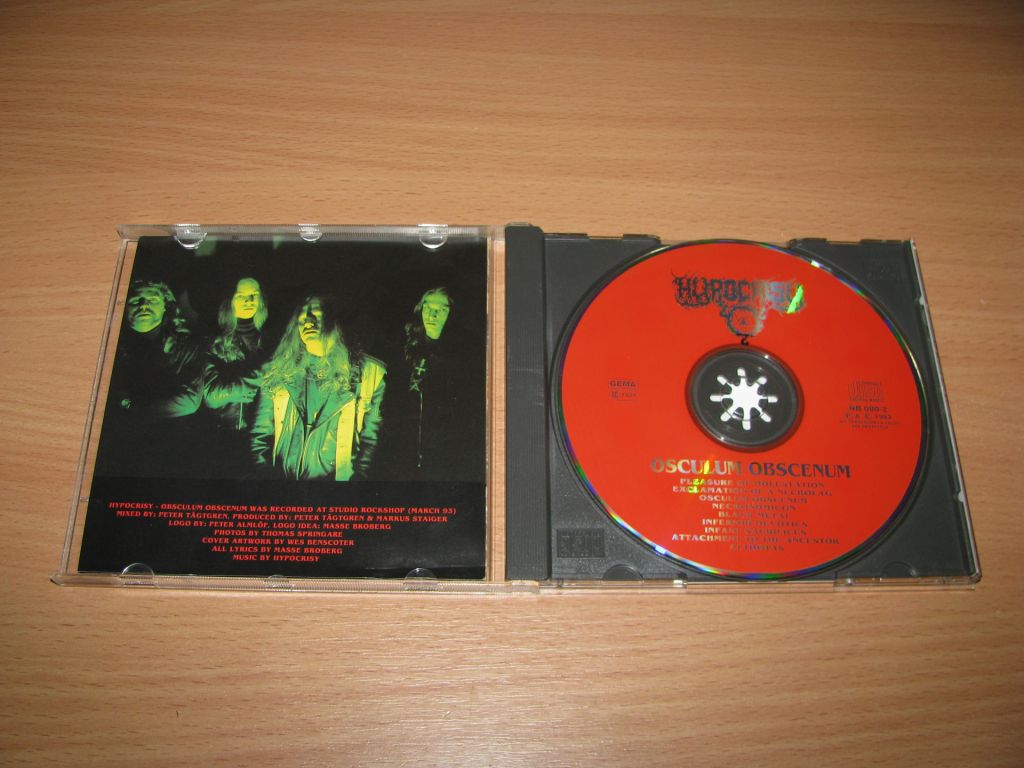 HYPOCRISY - Osculum Obscenum  (1993 Nuclear Blast 1st press,Germany) - фото фото фото 1
