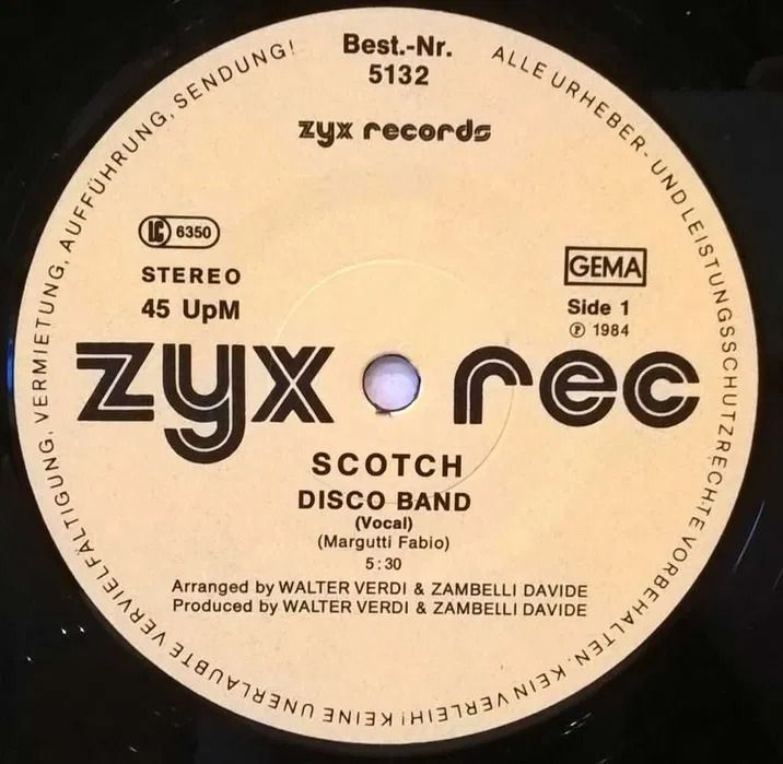 Пластинка.Scotch - Disco Band - 1984.  (EP). 12. Vinyl.Germany. - фото фото фото 3