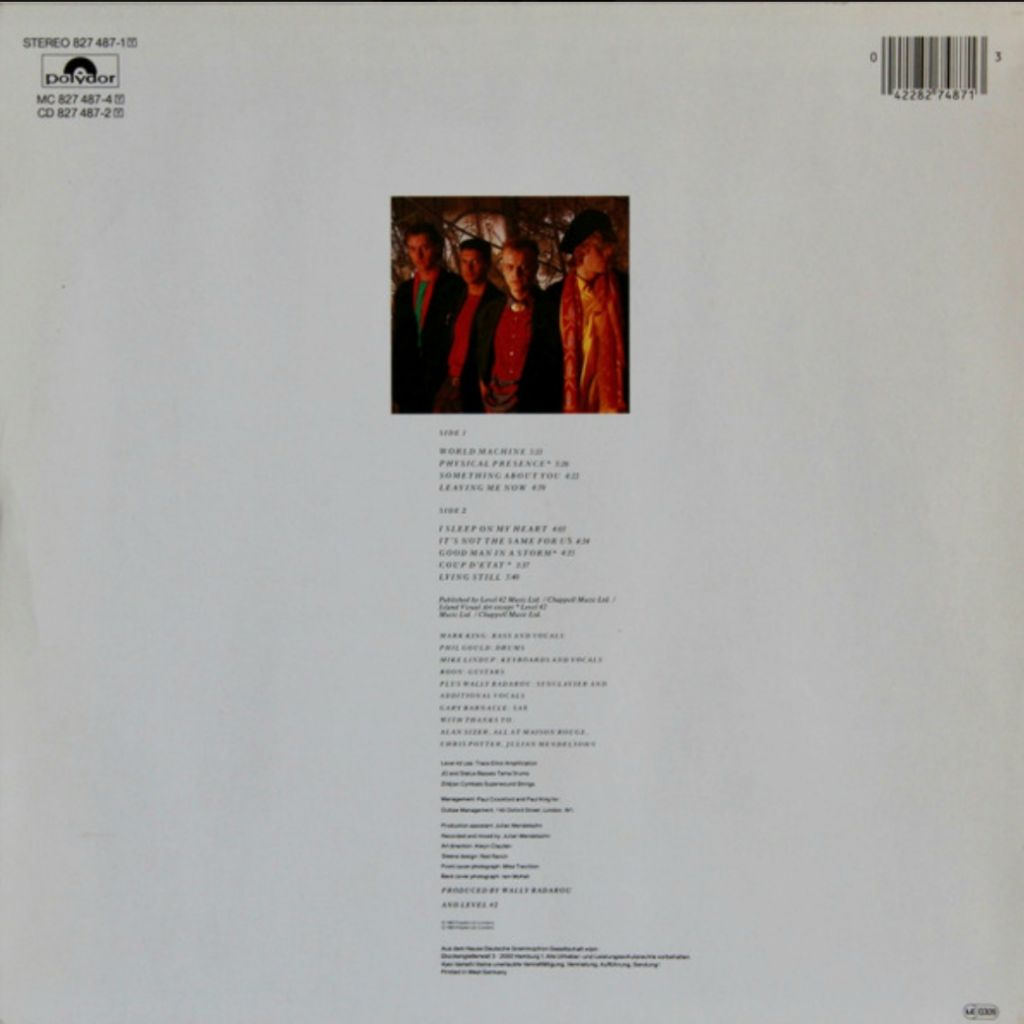 Level 42 - World Machine - 1985.    (LP). 12. Vinyl. Пластинка. Germany. - фото фото фото 1