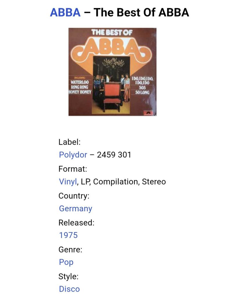 ABBA - The Best Of ABBA - 1973-75.  (LP). 12. Vinyl. Пластинка. Germany. - фото фото фото 4
