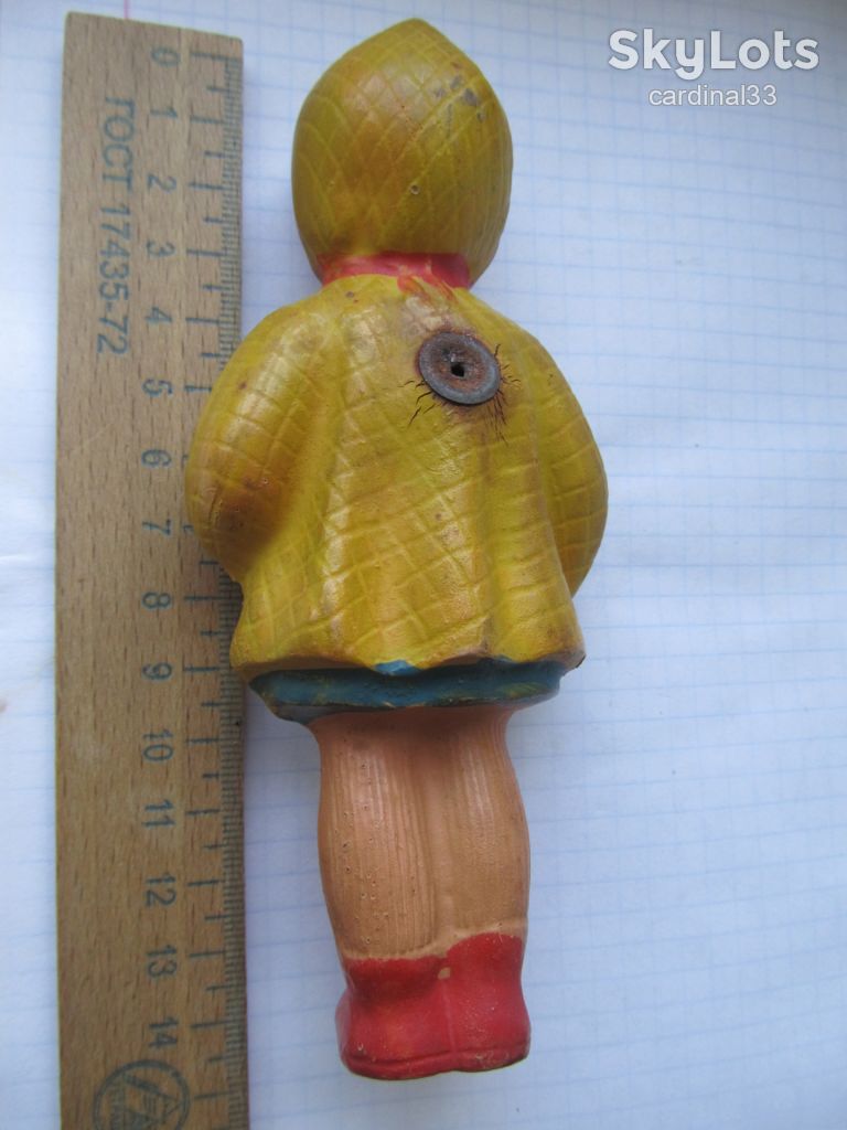 Резиновая девочка с клоуном. Игрушка 50-ых гг. - фото фото фото 2